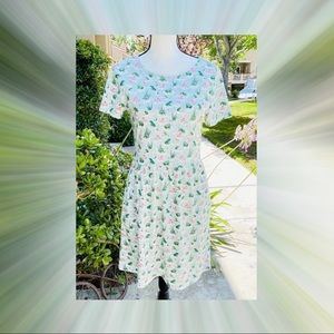 NWT Cath Kidston Fit & Flare Cotton Jersey Frog Print US 4